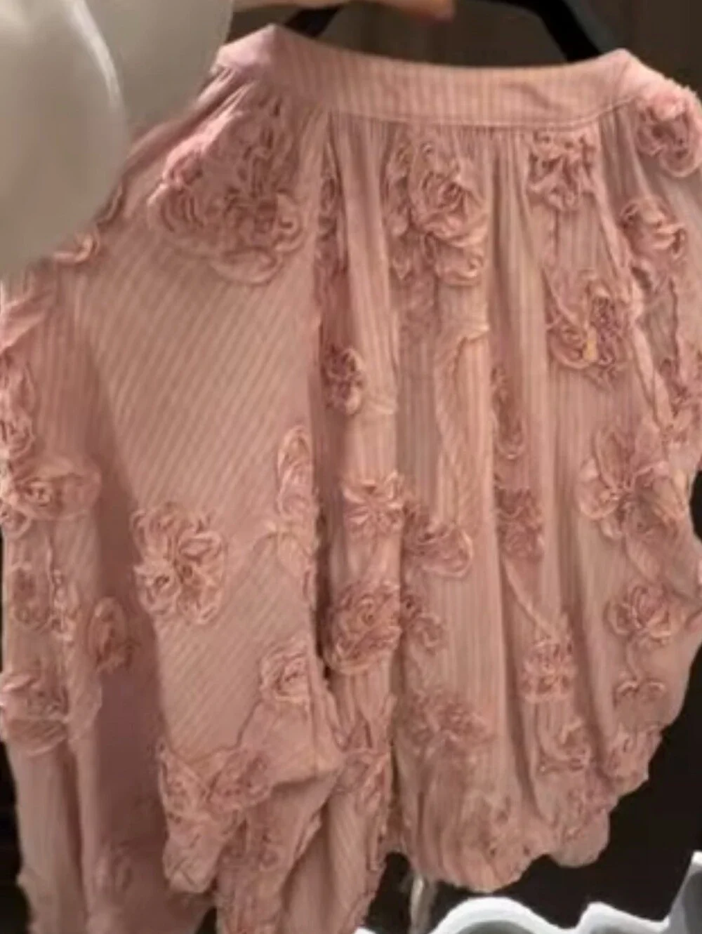 ZARA OVERSIZED TEXTURED FLORAL JACKET